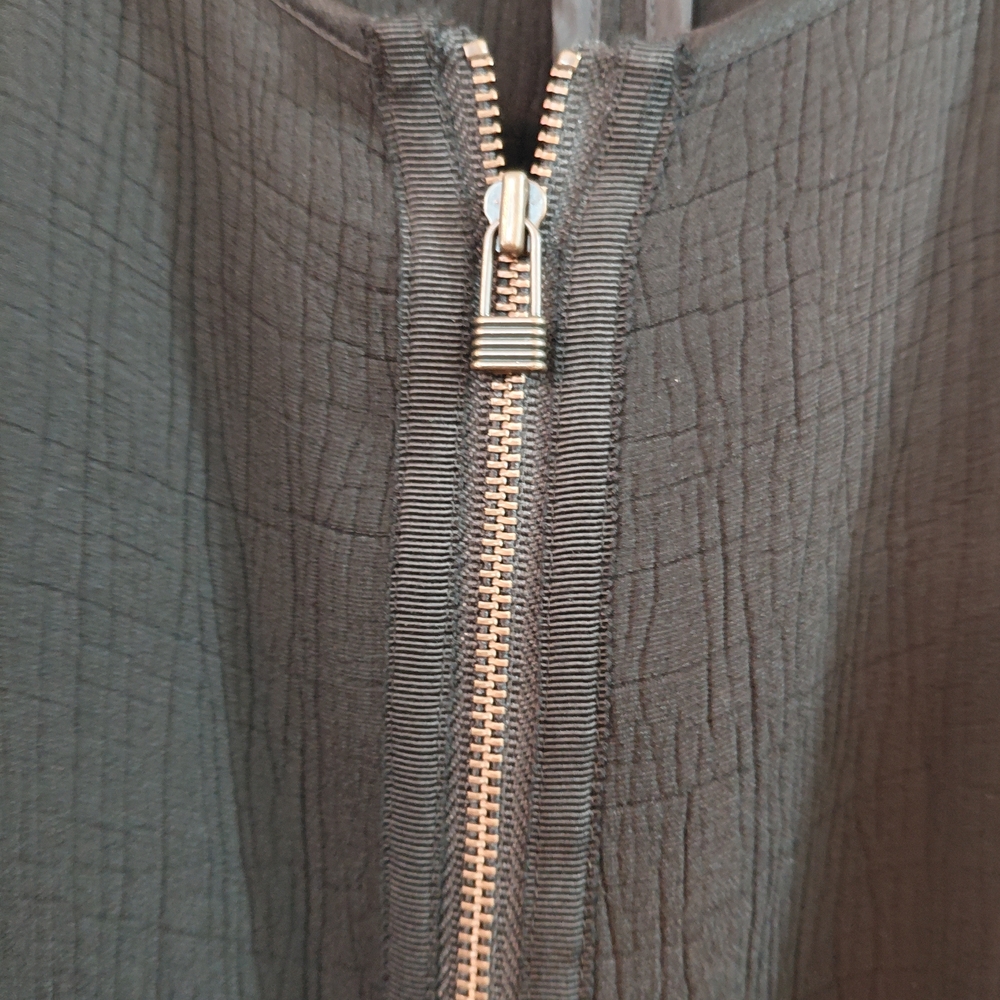 Eileen Fisher Black Zip-Front Lightweight Jacket - Picture 5 of 7